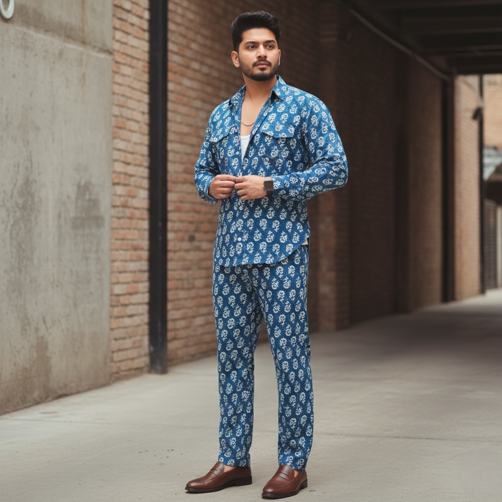 THE INDIGO HERITAGE CO ORD SET