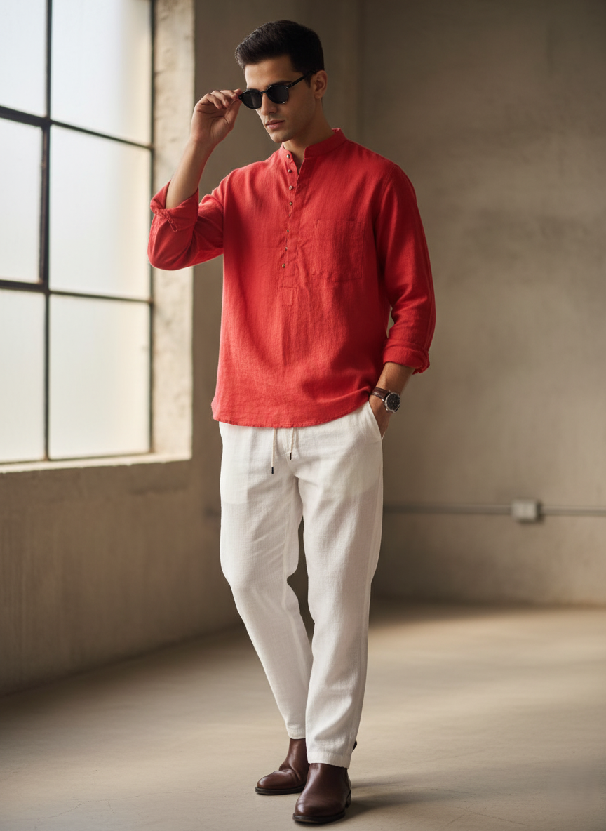 MANDARIN SHORT KURTA