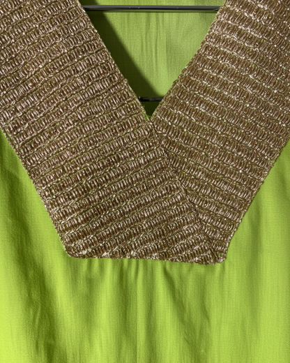 Parrot green zari set