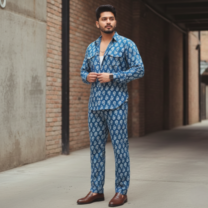 THE INDIGO HERITAGE CO ORD SET