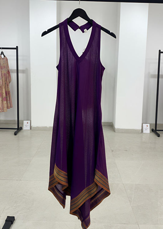 HALTER PURPLE ASSYMETRICAL “FLO”