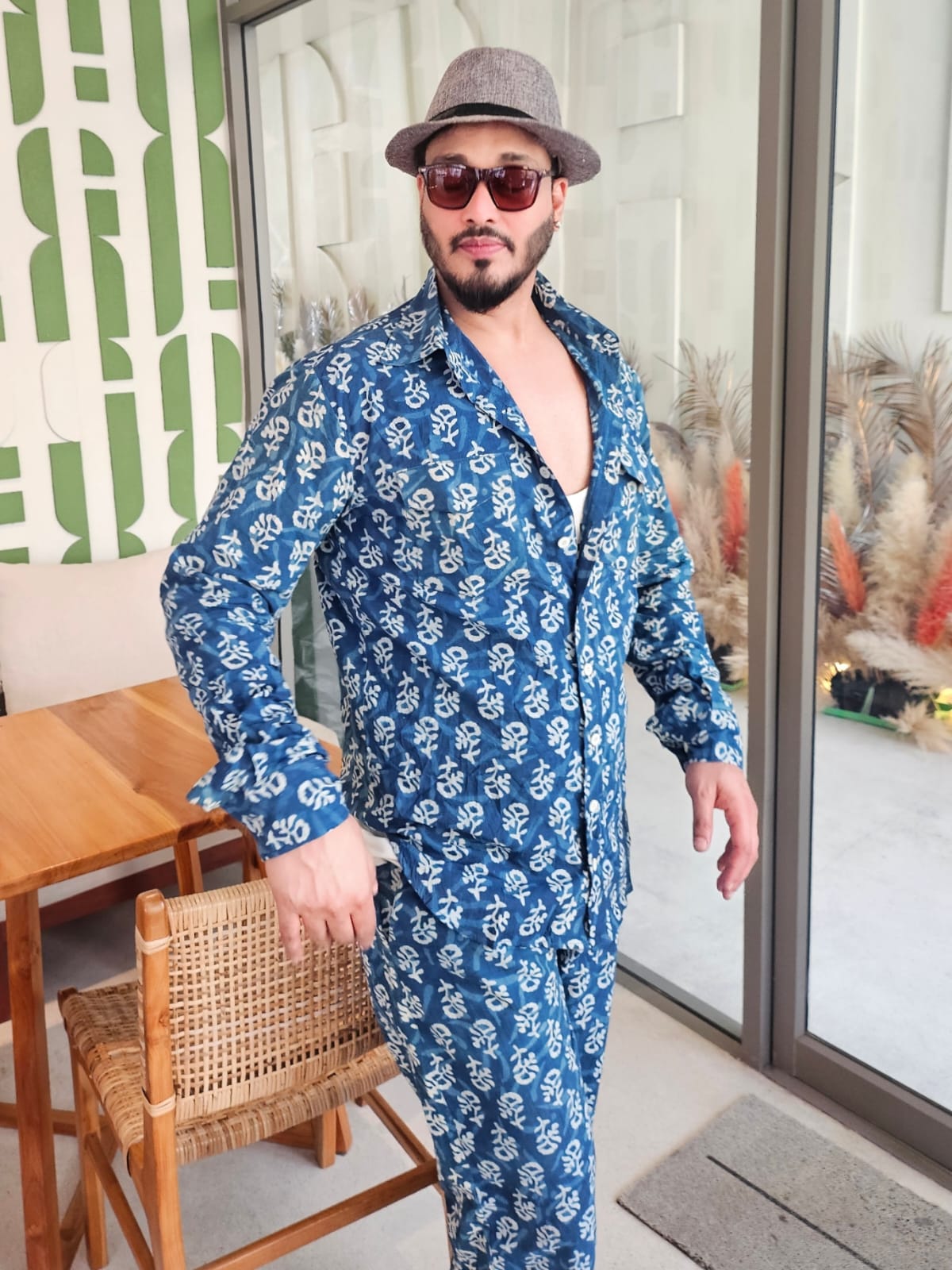 THE INDIGO HERITAGE CO ORD SET