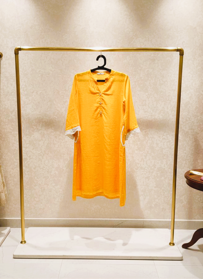 MANGO YELLOW KURTA