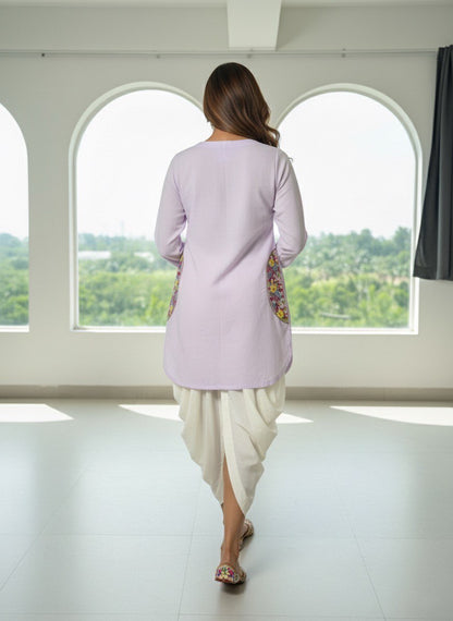 Noor-e-Aab Mauve Kurta