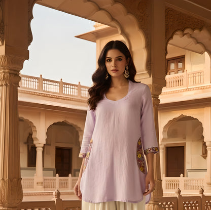 Noor-e-Aab Mauve Kurta