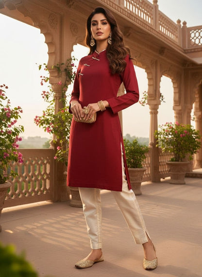 ORIENTAL RED KURTA
