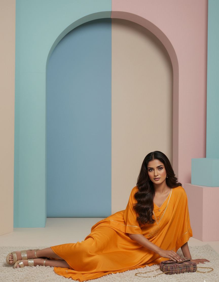 SACRAL CHAKRA KAFTAN “THE CREATIVE CURRENT”