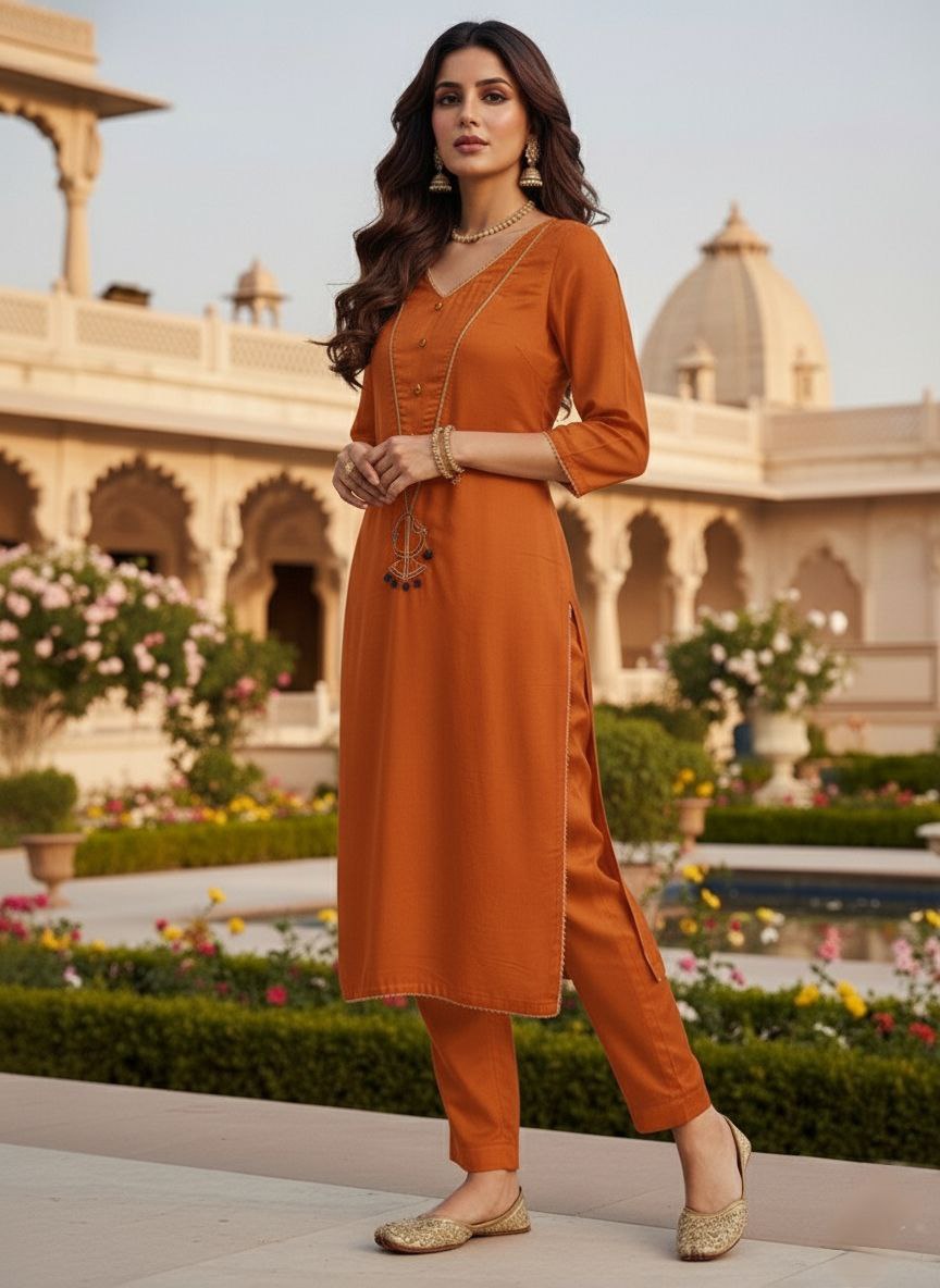 SACRAL CHAKRA KURTA “THE CREATIVE CURRENT”