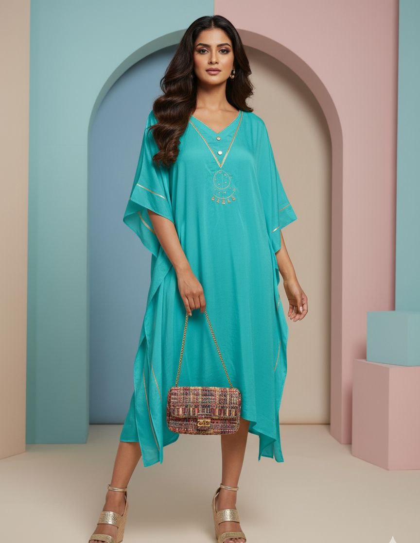 THROAT CHAKRA KAFTAN “THE TRUTH TALKER”