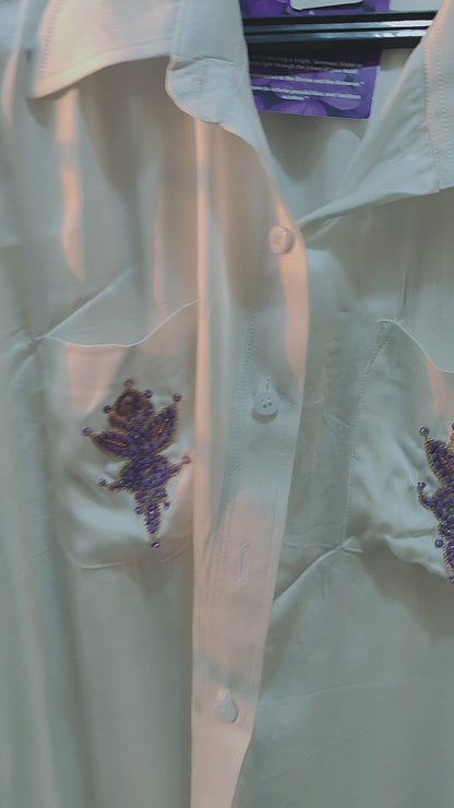 Crown Chakra Vegan Silk Shirt