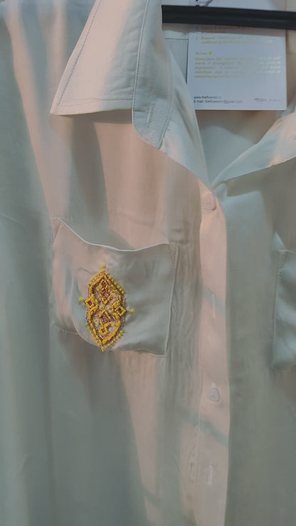 Solar Plexus Chakra Vegan Silk Shirt