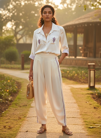 Crown Chakra Vegan Silk Shirt