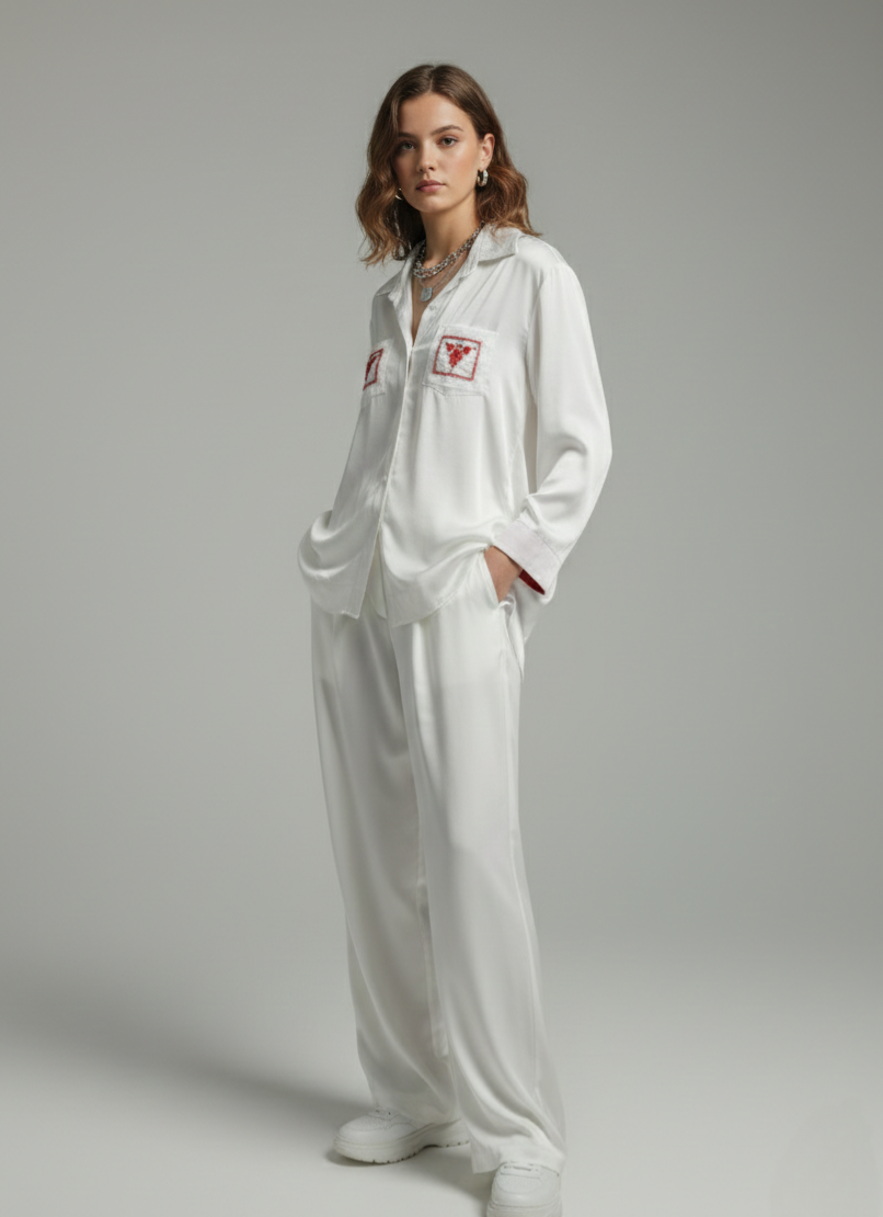 Root Chakra Vegan Silk Shirt