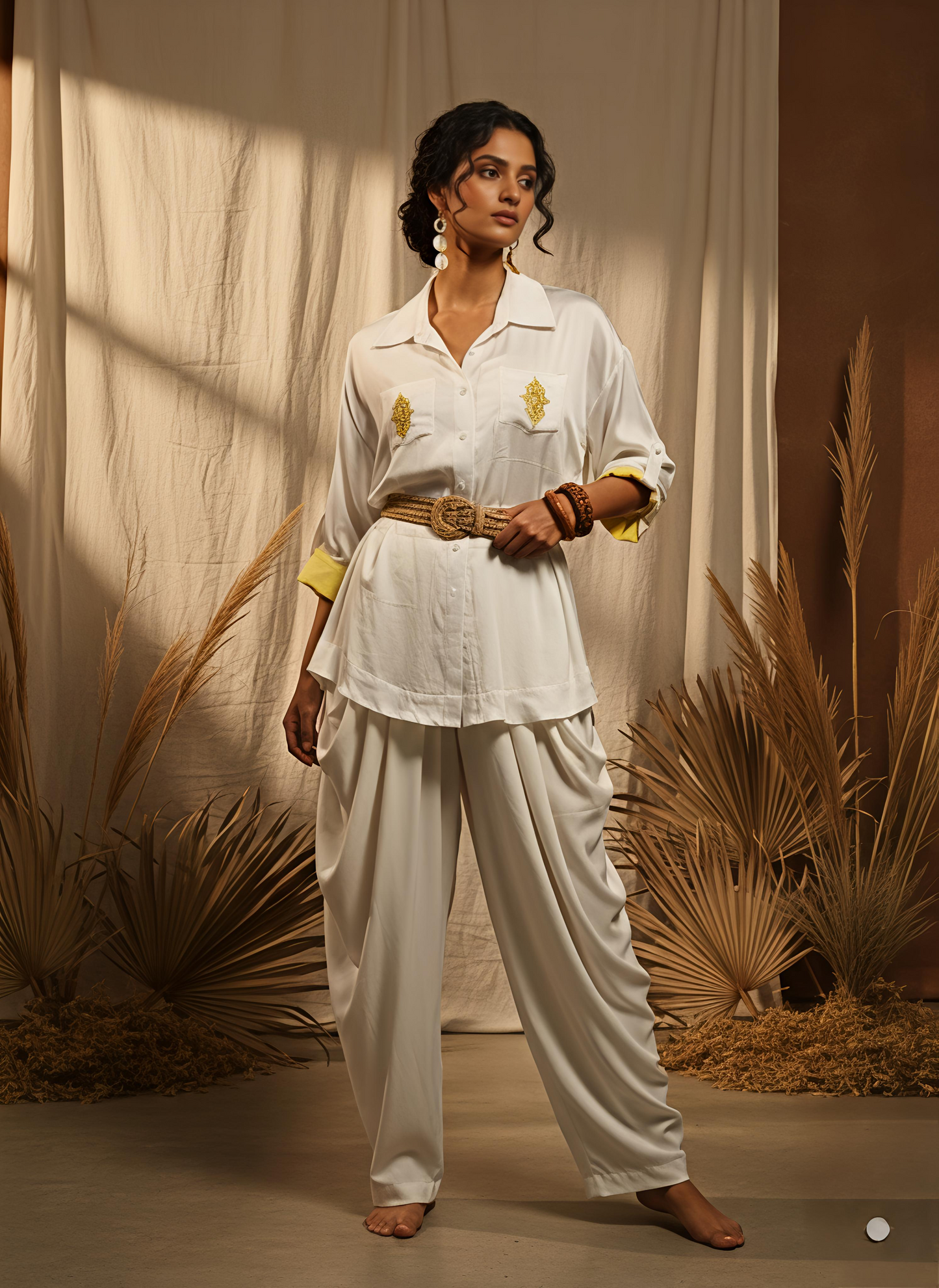 Solar Plexus Chakra Vegan Silk Shirt